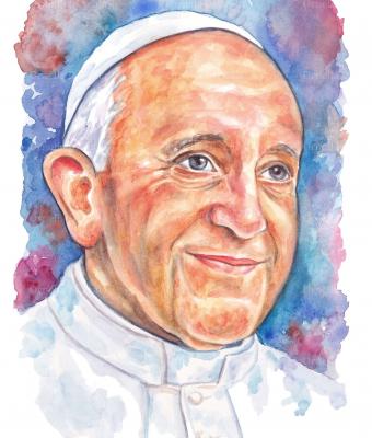 acquerello-papa-francesco
