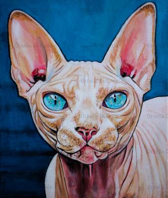 ritratto-gatto-sphynx-acrilico