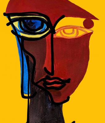 abstract-yellow-face