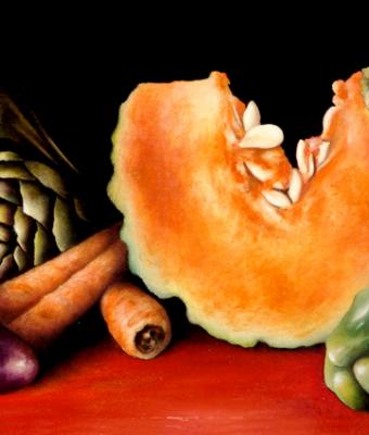 natura-morta-con-zucca-e-melan