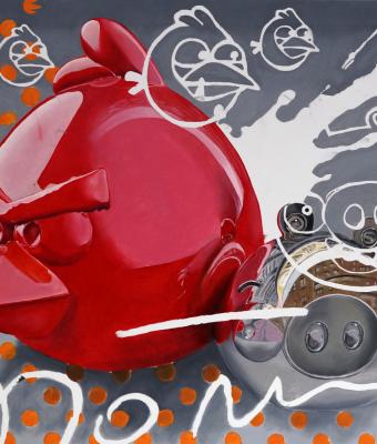 red-silver-piggie