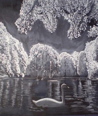 il-cigno-sul-lago-innevato