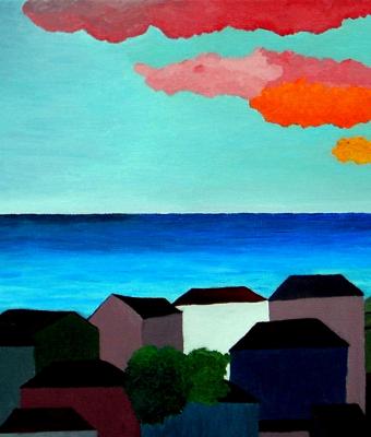 citta-di-mare-al-tramonto