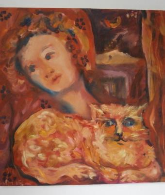 donna-con-gatto