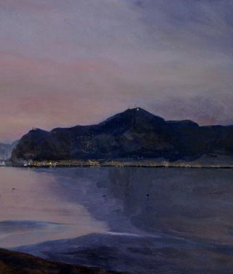 il-monte-pellegrino-a-sera