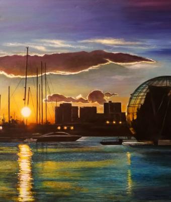 tramonto-al-porto-di-genova