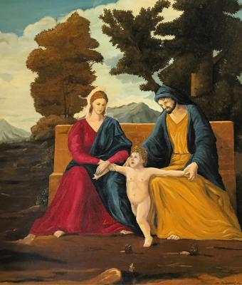 la-sacra-famiglia-olio-su-tel