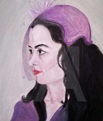 donna-con-veletta-viola