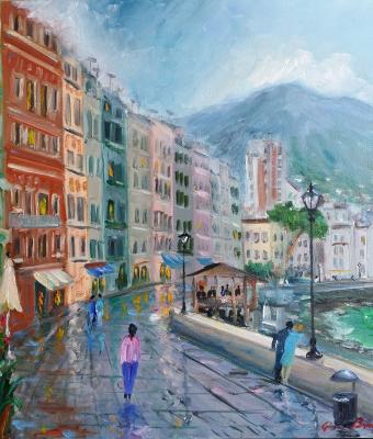 donna-in-rosa-a-camogli