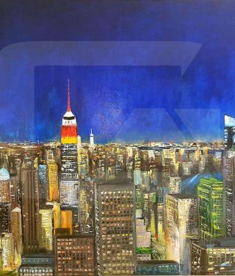 new-york-di-notte-dal-rockfell