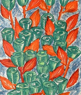 rose-verdi-foglie-rosse