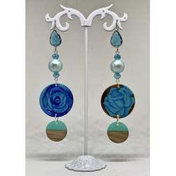 orecchni-blue-rose