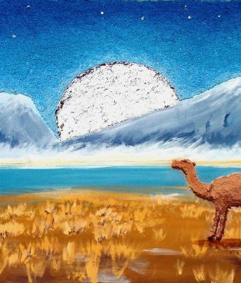 cammello-all-alba-di-luna-sull