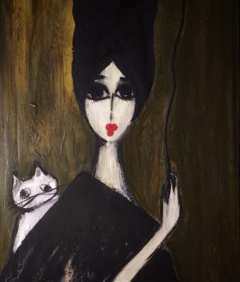 donna-con-gatto