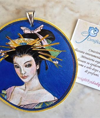 ciondolo-geisha-blue