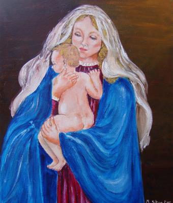 madonna-con-bambino-di-spalle