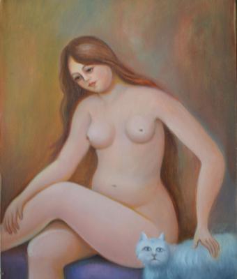 nudo-di-donna-con-gatto