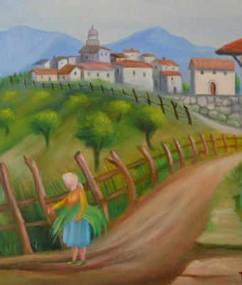 paese-in-collina-con-contadine