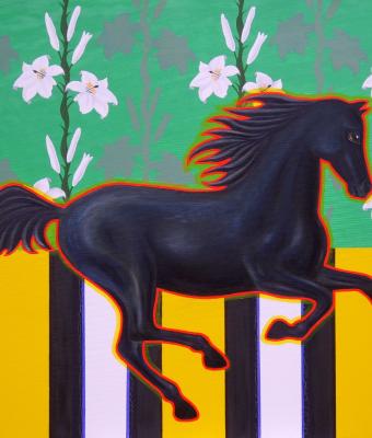 cavallo-al-galoppo-con-gigli