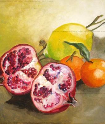 still-life-pomergranate-and