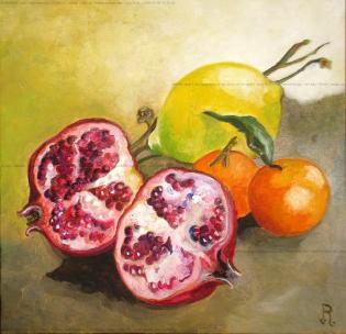 still-life-pomergranate-and