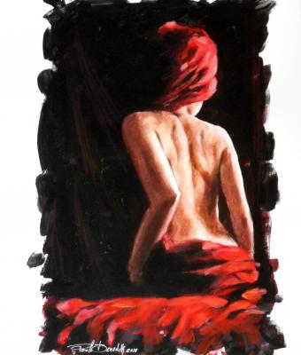 nudo-con-drappo-rosso
