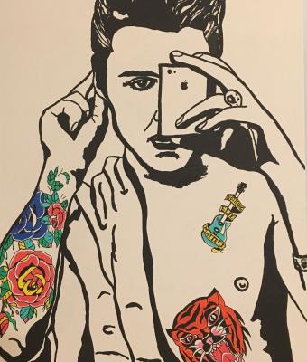 elvis-selfie-with-tattoos