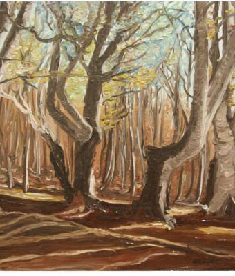 bosco-autunnale-olio-su-tela