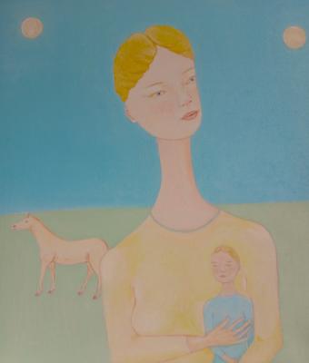 mother-with-child-and-horse