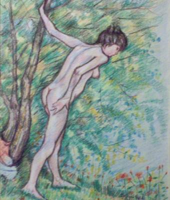 nudo-di-donna-nel-bosco-artis