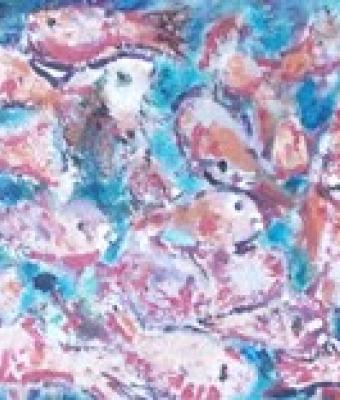 pesci-2-olio-su-tavola-cm-40x