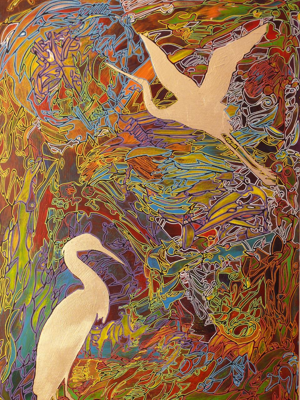 golden-herons-in-new-zealand