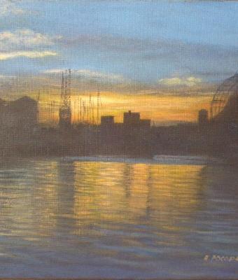 un-tramonto-sul-porto-di-genov