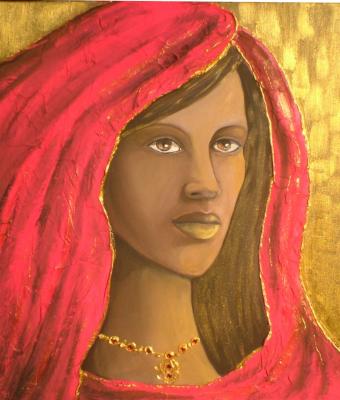 donna-con-manto-rosso