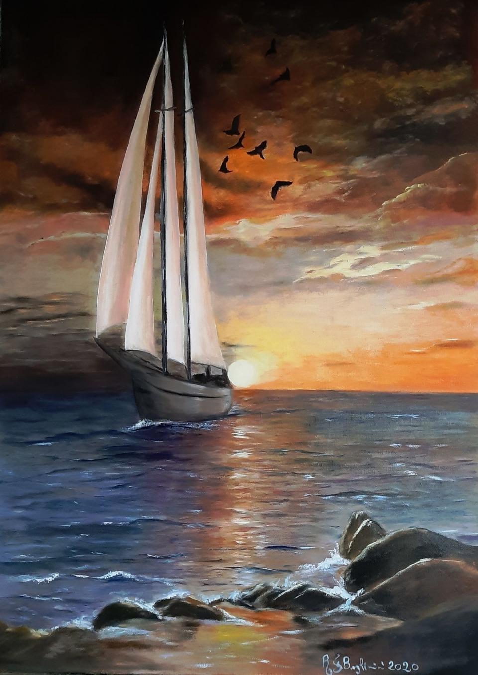veliero-al-tramonto