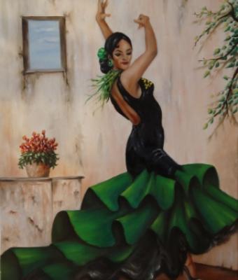 ballerina-di-flamenco-in-verde