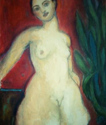 nudo-con-pianta-nude-with-pl