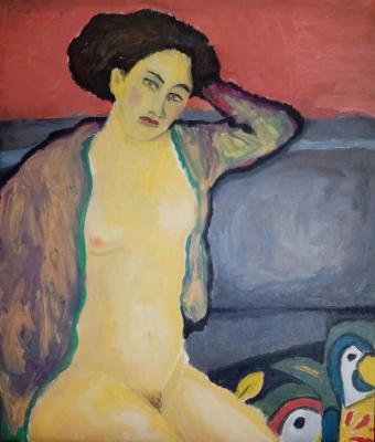 nudo-sul-divano-autoritratto