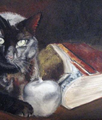 il-gatto-il-libro-e-una-mela