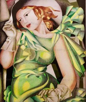 ragazza-in-verde-con-guanti