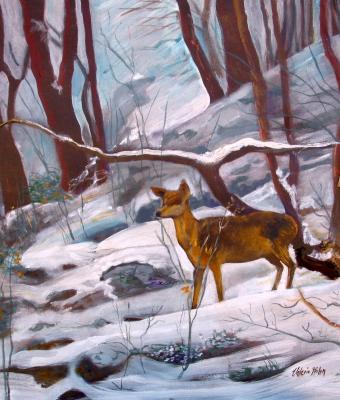 bosco-d-inverno-con-daino